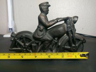 Vintage Cast Iron Harley Davidson Cop Possible Hubley?? 6 " L X 4.  5 " T.