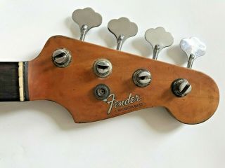 1965 Fender Precision Bass Neck,  Tuners,  Rosewood Fb,  Vintage 5jun65c