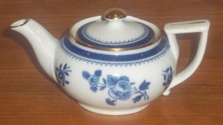 Vintage Spode Copeland Mini / Miniature Blue Gloucester Teapot