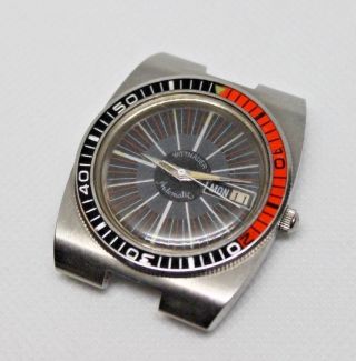 Vintage 1970s Wittnauer Automatic Dive Watch,  Day/date,