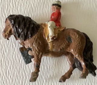 Antique J Hill & Co England Britains Water Maid Cow Jockey on Horse Lead Figures 3