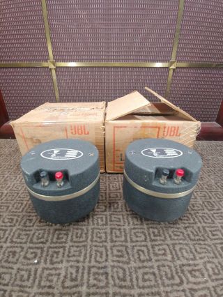 Pair Vintage JBL LE - 175 Horn Speaker Drivers in Rare Factory LE - 175 Boxes 9