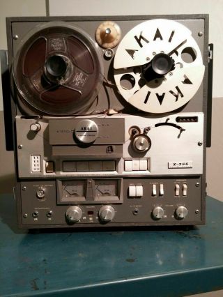 Vintage 355d Akai Reel To Reel Tape Deck And Prerecorded Tapes