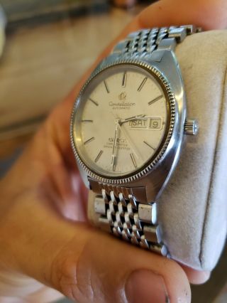 Vintage OMEGA Constellation Day Date Quartz Men ' s Watch 4