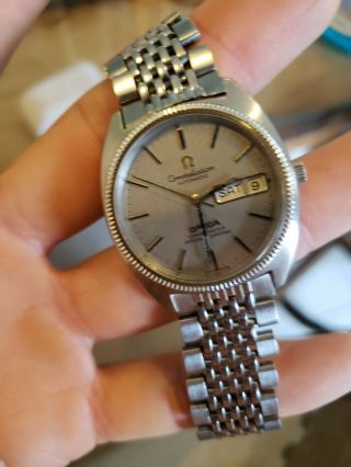 Vintage OMEGA Constellation Day Date Quartz Men ' s Watch 8