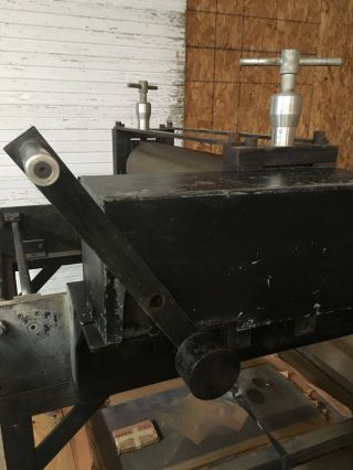 Charles Brand Etching Press - - Vintage 1960 ' s - - Solid and Ready to Roll 3