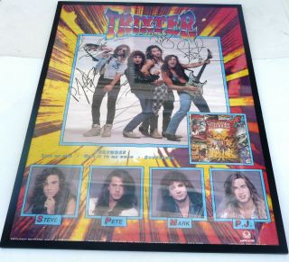 Trixter Vintage 1990 Signed Autographed Poster Glam Metal Wow