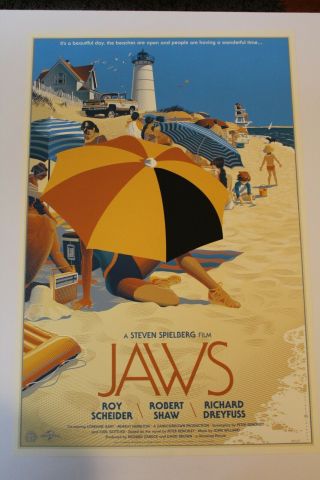 Jaws by Laurent Durieux Rare Mondo Print Movie Poster 11