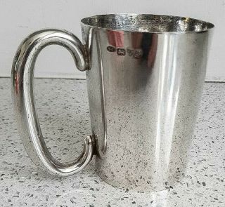 Antique 1/2 Pint Solid Silver Tankard Chester 1929