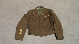Ww2 Us Artillery Officer Major Rank Dress Uniform Ike Jacket & Insignia