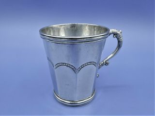 Fine Antique Silver South American Tankard Mug C.  1850 2