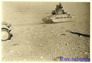 Very Rare German Impressed Captured British Matilda Mk.  Ii Tank In Desert