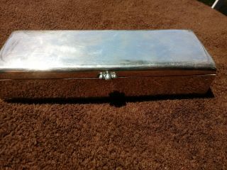 Art Deco Barbour Silver Co " Special Line " Modernist Cigar Box By A.  Feinauer 1920