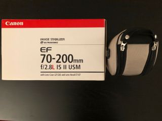 Canon EF 70 - 200mm f/2.  8 L IS II USM Lens.  1 Owner.  Excellent/Rarely 10
