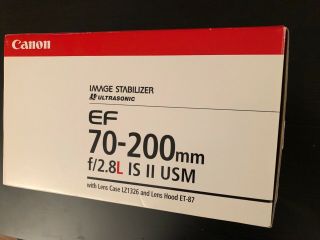 Canon EF 70 - 200mm f/2.  8 L IS II USM Lens.  1 Owner.  Excellent/Rarely 12