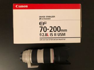 Canon Ef 70 - 200mm F/2.  8 L Is Ii Usm Lens.  1 Owner.  Excellent/rarely