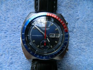 Vintage 1971 Seiko Pepsi Pogue 6139 - 6002 Chronograph Automatic 17j Gents Watch