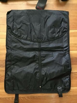 Vtg Tumi Black Napa Leather 2 pc Luggage Set Garment & Duffel Carry - on Bag 6