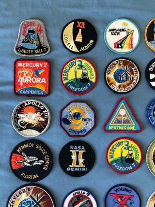 Vintage NASA Space Patches Apollo,  Skylab,  Mercury Total 51 NOS 2