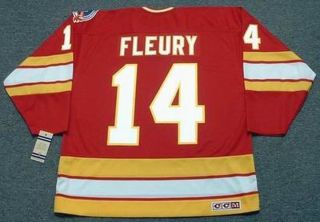 Theoren Fleury Calgary Flames 1989 Ccm Vintage Throwback Away Nhl Hockey Jersey
