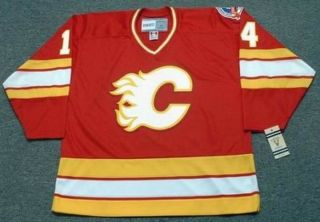 THEOREN FLEURY Calgary Flames 1989 CCM Vintage Throwback Away NHL Hockey Jersey 2