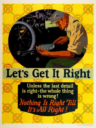 Vintage 1927 Mather Work Incentive Poster Let 
