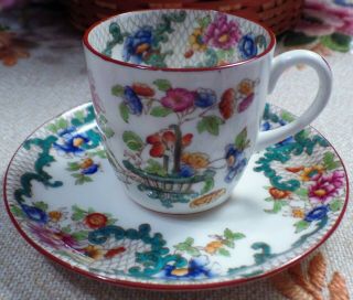 Antique Cauldon Demitasse Tea Cup And Saucer Made In England
