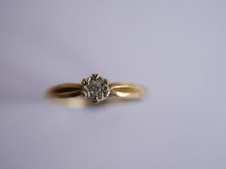 Metal Detecting Find,  9ct Solid Gold And Diamond Ring,