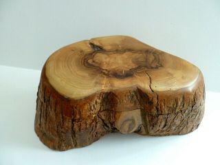 Vintage Burl Wood Box Signed - Trinket/jewelry Box