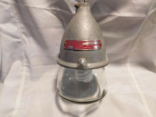 Vintage Explosion Proof Light Fixture W/ Glass Globe Crouse Hinds Industrial Vgc