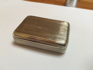 Georgian Silver Snuff Box 1801 T.  P E.  R