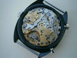Rare 1970’s Heuer Monza economy vintage sport chronograph wristwatch cal.  12 12