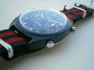 Rare 1970’s Heuer Monza economy vintage sport chronograph wristwatch cal.  12 9