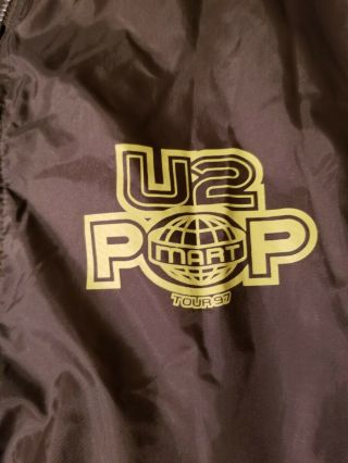 Vintage U2 POP TOUR Mart ' 97 Mens zip up jacket L stage company 5