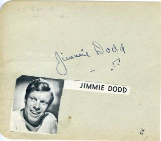 Jimmie Dodd & Jimmy Conlin Vintage Autograph Micky Mouse Club Disney