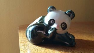 Chinese Shiwan Mudman Ceramic Panda Figurine