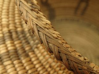 19th C.  Antique Native American Indian Pima Papago Olla Basket Figure Design 7