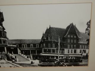 VINTAGE LARGE WOOD FRAMED PHOTO PUT IN BAY HOTEL VICTORY 28 