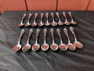 17 Towle Sterling Silver Tea Spoons 6 " King Richard Pattern.  " F " Monogram