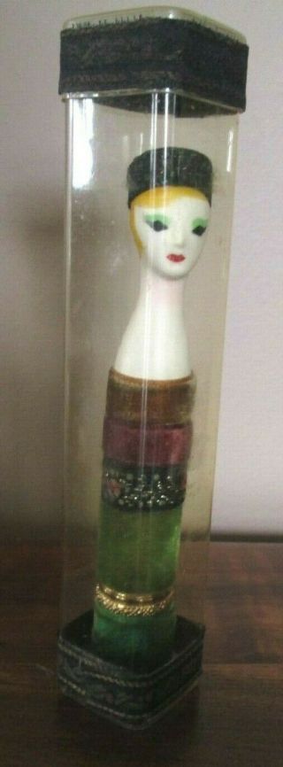Vintage 1962 Revlon Les Mannequins Figural Doll Lipstick Case In Org Package Box
