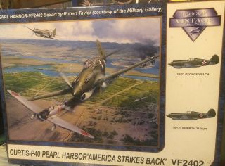 Rare Vintage 1/24 Curtis P40 Warhawk Vf2402 Pearl Harbor Fighter Series