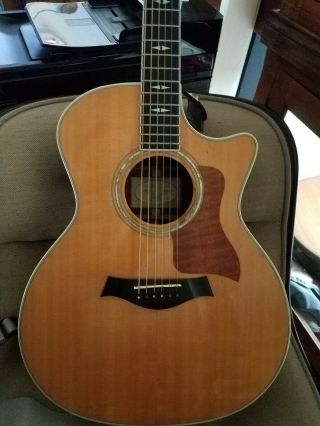 Rare 2001 Taylor 814CE Acoustic guitar w/ Fishman PU & ext.  preamp OHSC. 7