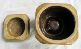 Arts&Crafts Covered Pottery Inkwell Fulper Vasekraft Matte Glaze Vtg Old Antique 7