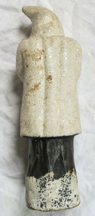 Belsnickle Santa White Coat 10 Inch German Candy w/Mica Vtg Old Antique 3