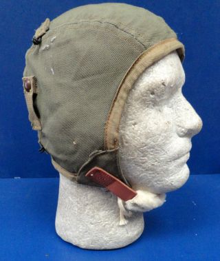 ARMY AIR CORPS TYPE A - 9 SUMMER FLYING HELMET - SIZE LARGE 3