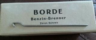 Vintage Swiss Borde Benzin - Brenner Gas Camp Stove,  Very HTF cond. 10