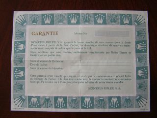 Nos Vintage Guarantee Completely Blank No Serial / Name