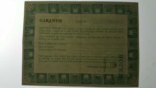 NOS Vintage Guarantee Completely Blank No Serial / Name 2
