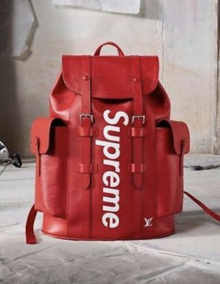 Louis Vuitton x Supreme Christopher RED Supreme Backpack RARE 9