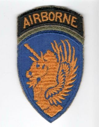Blue Border Od Insert Ww 2 Us Army 13th Airborne Division Patch Inv M186